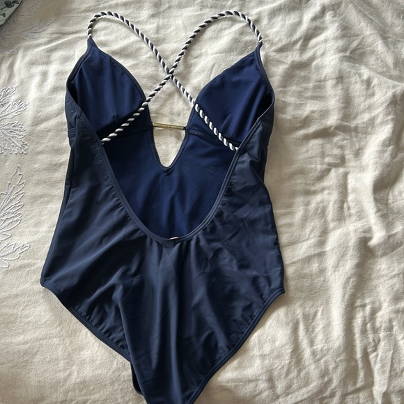 Ted Baker Nolah Navy Blue Rope Tie Swimsuit - EUC - Picture 6 of 10